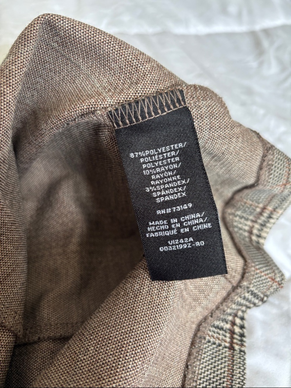Dictionary Plaid Button-Front Tunic Vest in Brown - Picture 7 of 7